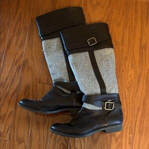 Stylish Brown and Gray Women’s Boots